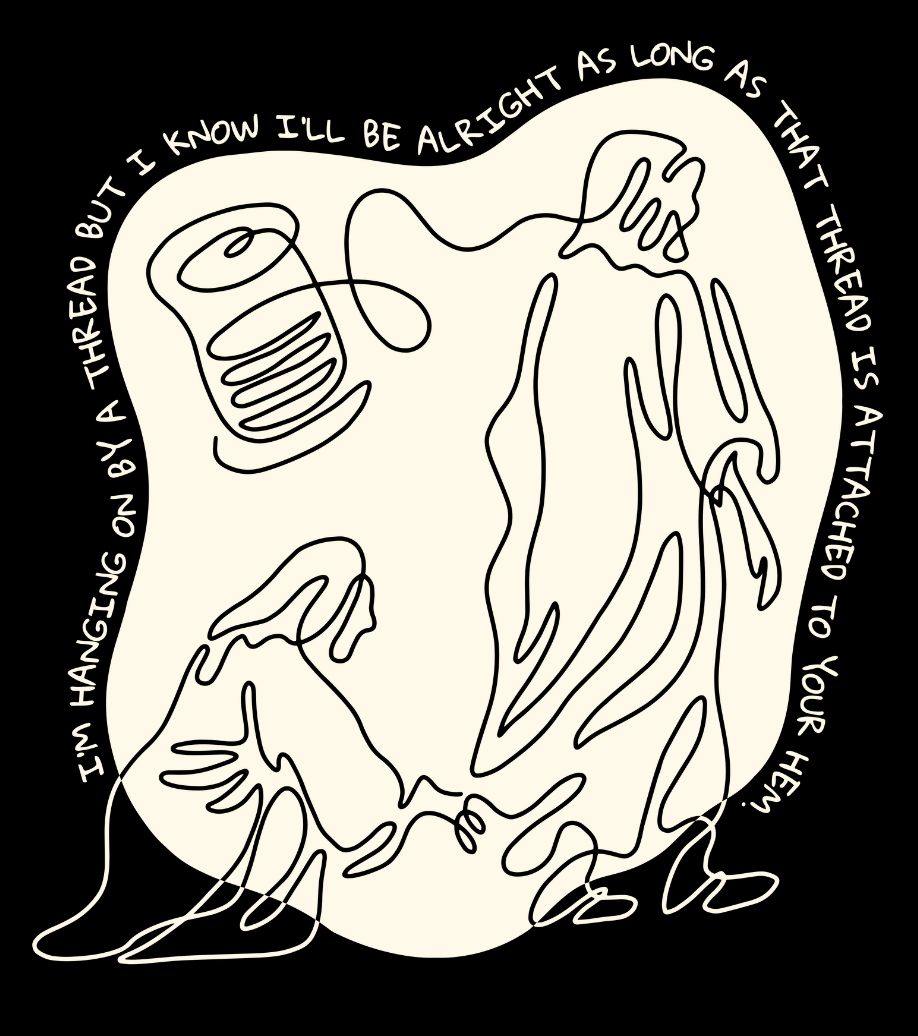 "Thread" Classic-Tee (White Graphic)